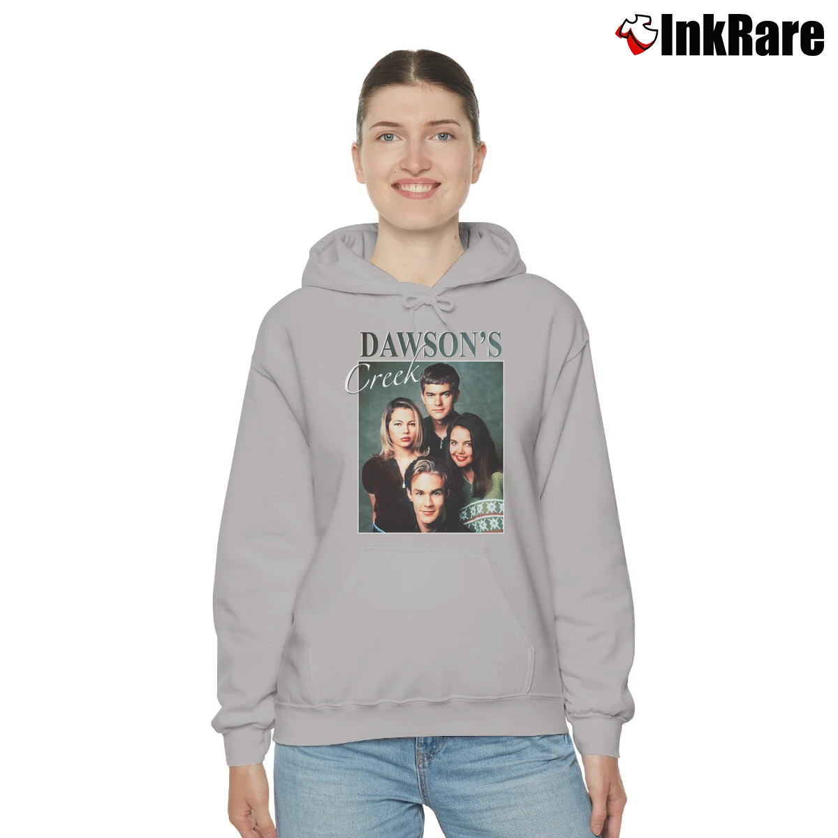 Women’s Dawson's Creek Inspired 90s Fan Homage Cozy Hoodie in sport grey | Warm, Structured, Stylish