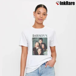 Women’s Dawson's Creek Inspired 90s Fan Homage Signature T-Shirt in white | Soft, Flattering Fit