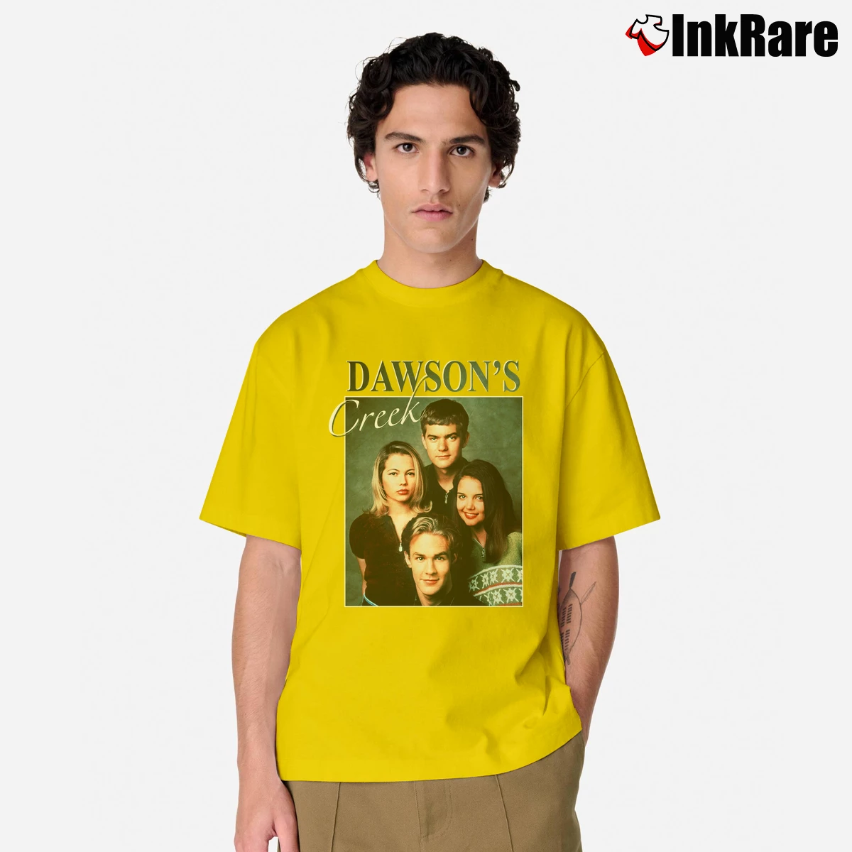 Men’s Dawson's Creek Inspired 90s Fan Homage Classic T-Shirt in yellow | Soft, Breathable Everyday Wear