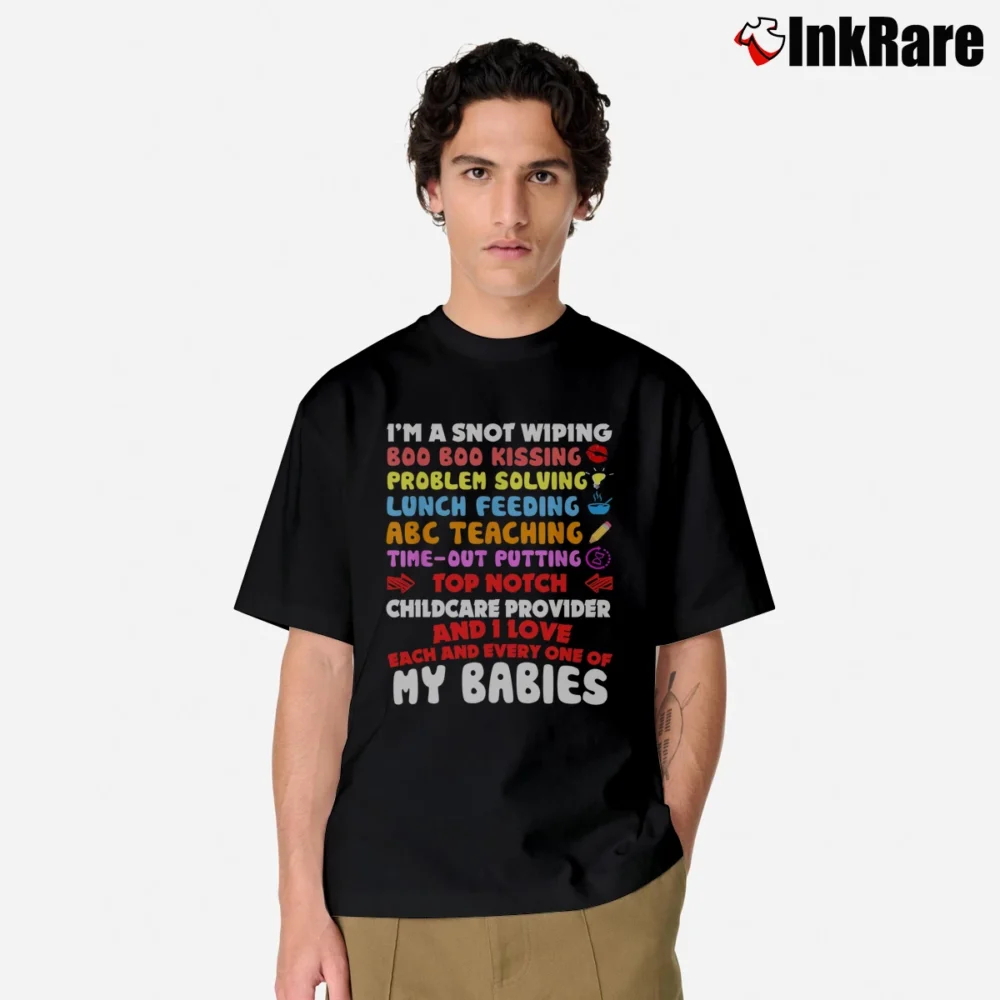 Men’s Daycare Teacher I Love My Babies Funny Classic T-Shirt in black | Soft, Breathable Everyday Wear