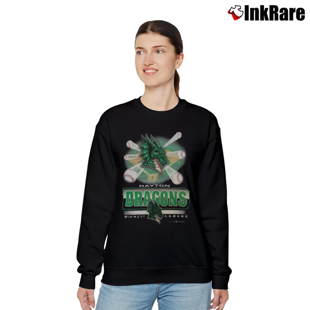 Women’s Dayton Dragons Mlb Baseball Team Relaxed Sweatshirt in black | Soft, Laid-Back Vibe