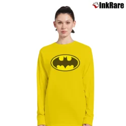 Women’s DC Comics Batman Logo Long-Sleeve Top in yellow | Sleek, Versatile, All-Season