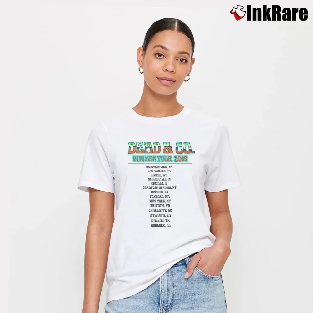 Women’s Dead And Company Summer Tour 2019 Signature T-Shirt in white | Soft, Flattering Fit