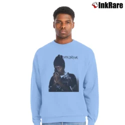 Men’s Dead Man Walking Brotha Lynch Hung Crewneck Sweatshirt in light blue | Cozy Fabric, Clean Style