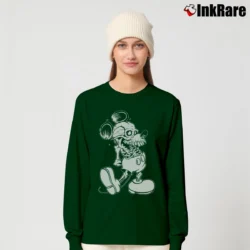 Women’s Dead Mickey Mouse Long-Sleeve Top in forest green | Sleek, Versatile, All-Season