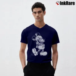 Men’s Dead Mickey Mouse V-Neck Tee in navy | Sharp, Breathable, Everyday Staple