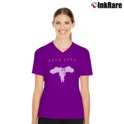 Women’s Dead Sara Angel V-Neck Tee in purple | Chic Neckline, Soft Texture