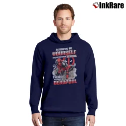 Men’s Deadpool Always Be Yourself Marvel Pullover Hoodie in navy | Cozy, Durable, Modern Fit