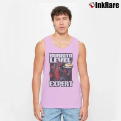 Men’s Deadpool Burrito Level Expert Marvel Tank Top in light pink | Breathable, Active-Friendly Design