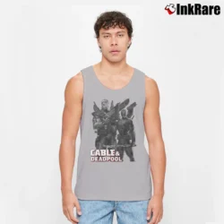 Men’s Deadpool Cable And Deadpool Marvel Comic Tank Top in sport grey | Breathable, Active-Friendly Design