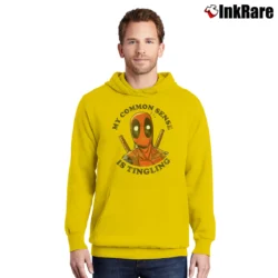 Men’s Deadpool Common Sense Is Tingling Marvel Graphic Pullover Hoodie in yellow | Cozy, Durable, Modern Fit