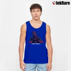 Men’s Deadpool Couple Funny Valentine Marvel Custom Tank Top in royal blue | Breathable, Active-Friendly Design