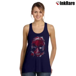 Women’s Deadpool Drip Art Marvel Graphic Tank Top in navy | Lightweight, Movement-Friendly