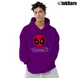 Men’s Deadpool Marvel Comics I Have Issues Pullover Hoodie in purple | Cozy, Durable, Modern Fit