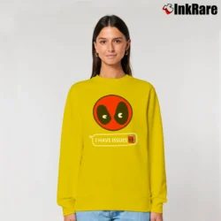 Women’s Deadpool Marvel Comics I Have Issues Relaxed Sweatshirt in yellow | Soft, Laid-Back Vibe