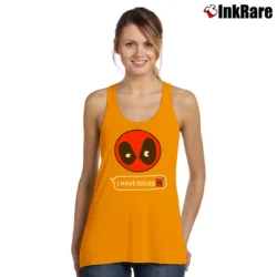 Women’s Deadpool Marvel Comics I Have Issues Tank Top in orange | Lightweight, Movement-Friendly