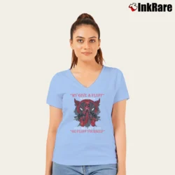 Women’s Deadpool Marvel Funny Quote For Fans V-Neck Tee in light blue | Chic Neckline, Soft Texture
