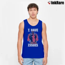 Men’s Deadpool Marvel I Have Issues Comic Tank Top in royal blue | Breathable, Active-Friendly Design