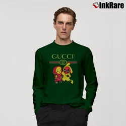 Men’s Deadpool Pikachu Gucci Pokemon Funny Long-Sleeve Shirt in forest green | Sleek, Lightweight, Year-Round Wear