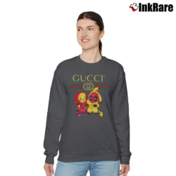 Women’s Deadpool Pikachu Gucci Pokemon Funny Relaxed Sweatshirt in charcoal | Soft, Laid-Back Vibe