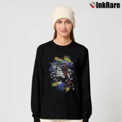 Women’s Deadpool Riding Unicorn Maximum Effort Marvel Comics Long-Sleeve Top in black | Sleek, Versatile, All-Season
