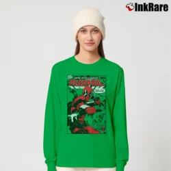 Women’s Deadpool Sure Yeah Whatever Marvel Comic Funny Long-Sleeve Top in irish green | Sleek, Versatile, All-Season