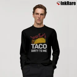 Men’s Deadpool Taco Dirty To Me Marvel Comic Long-Sleeve Shirt in black | Sleek, Lightweight, Year-Round Wear