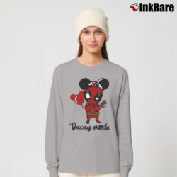 Women’s Deadpool Vacay Mode Marvel Mickey Mouse Balloons Long-Sleeve Top in sport grey | Sleek, Versatile, All-Season