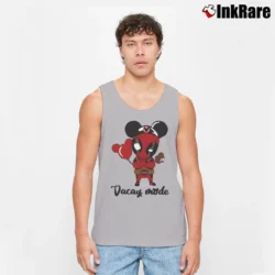Men’s Deadpool Vacay Mode Marvel Mickey Mouse Balloons Tank Top in sport grey | Breathable, Active-Friendly Design