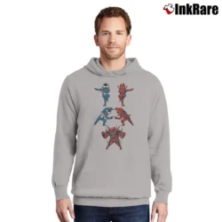 Men’s Deadpool With Venom Marvel Comics Funny Pullover Hoodie in sport grey | Cozy, Durable, Modern Fit