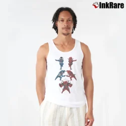 Men’s Deadpool With Venom Marvel Comics Funny Tank Top in white | Breathable, Active-Friendly Design