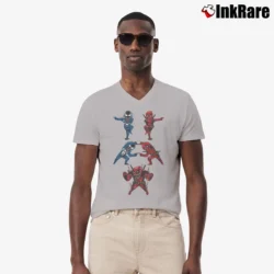 Men’s Deadpool With Venom Marvel Comics Funny V-Neck Tee in sport grey | Sharp, Breathable, Everyday Staple
