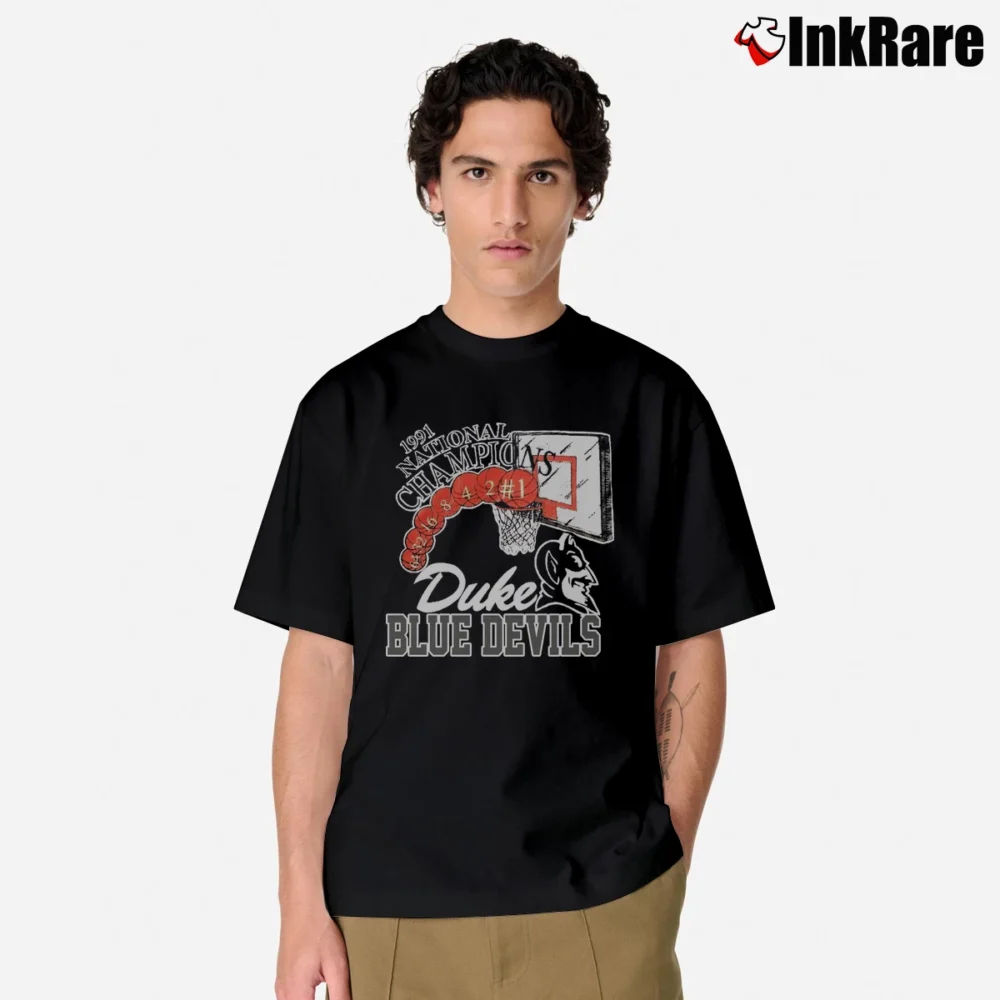Men’s Deadstock 90's Duke Blue Devils 1991 National Championship Classic T-Shirt in black | Soft, Breathable Everyday Wear