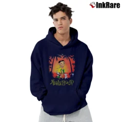 Men’s Deadstock Betty Boop Hula Graphic Cartoon Pullover Hoodie in navy | Cozy, Durable, Modern Fit