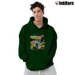 Men’s Deadstock Ward Burton 22 Cat Nascar Mexico Pullover Hoodie in forest green | Cozy, Durable, Modern Fit