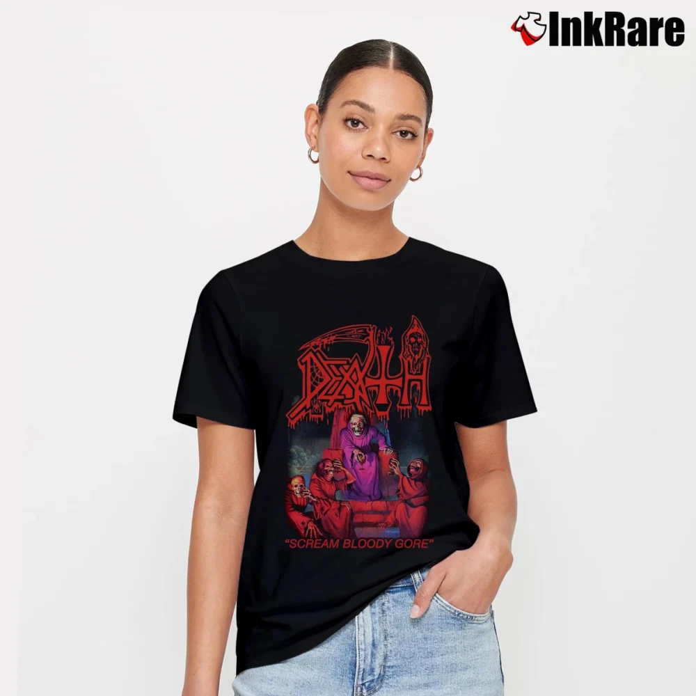 Women’s Death Scream Bloody Gore T-Shirt in black | Soft, Flattering Fit