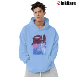 Men’s Death Spiritual Healing Metal Band Pullover Hoodie in light blue | Cozy, Durable, Modern Fit