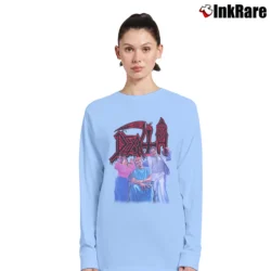 Women’s Death Spiritual Healing Metal Band Long-Sleeve Top in light blue | Sleek, Versatile, All-Season