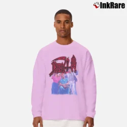 Men’s Death Spiritual Healing Metal Band Long-Sleeve Shirt in light pink | Sleek, Lightweight, Year-Round Wear