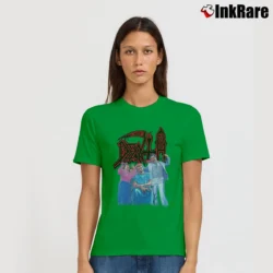Women’s Death Spiritual Healing Metal Band Signature T-Shirt in irish green | Soft, Flattering Fit