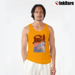 Men’s Death Spiritual Healing Metal Band Tank Top in orange | Breathable, Active-Friendly Design