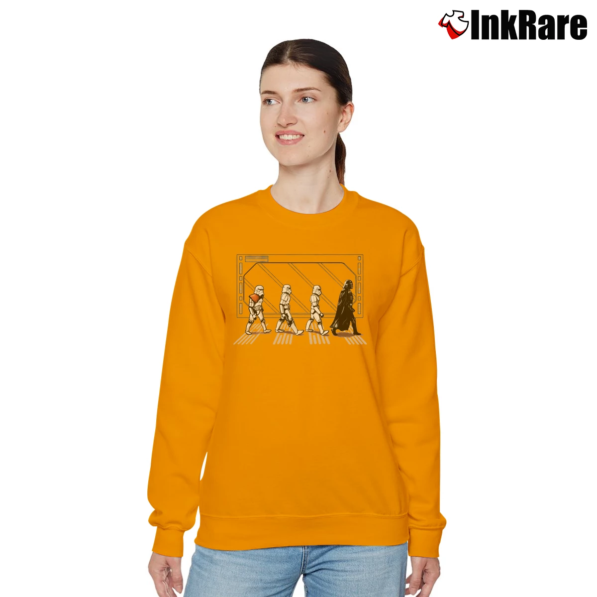 Women’s Death Star Road Relaxed Sweatshirt in orange | Soft, Laid-Back Vibe