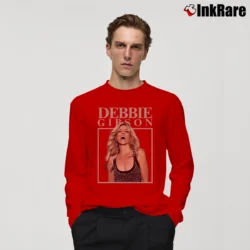 Men’s Debbie Gibson 1980s Style Long-Sleeve Shirt in red | Sleek, Lightweight, Year-Round Wear