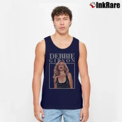 Men’s Debbie Gibson 1980s Style Tank Top in navy | Breathable, Active-Friendly Design