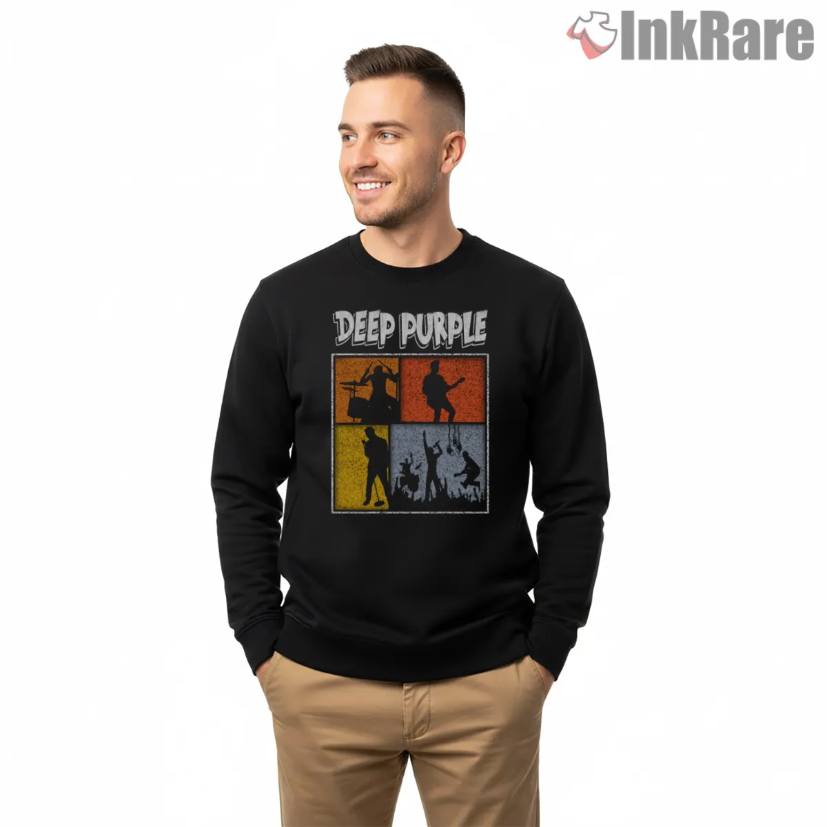 Deep Purple Comic Panel Performance Shirt Deep Purple Comic Panel Performance Shirt on graphic shirt for men graphic tee