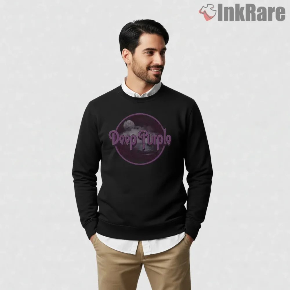 Deep Purple Cosmic Moon Logo Shirt on graphic shirt for men graphic tee