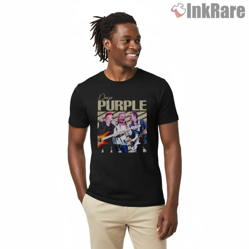Deep Purple Live Stage Legends Shirt on black short sleeve shirt for men graphic tee