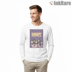 Deep Purple Machine Head Tour Poster Shirt on white long sleeve shirt for men graphic tee