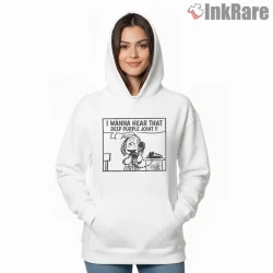 Deep Purple Peanuts Comic Crossover Shirt on white hoodie for women graphic tee