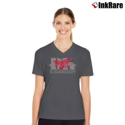 Women’s Degarmo And Key Boycott Hell Tour V-Neck Tee in charcoal | Chic Neckline, Soft Texture
